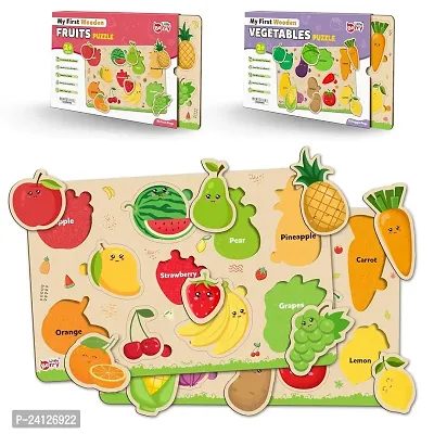 Little Berry Wooden Puzzles for Kids Age 2+ Years (Set of 2)