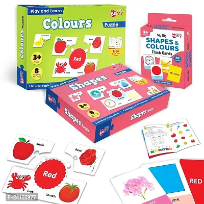 Little Berry Shapes and Colours Play and Learn Puzzle Combo (80 Pieces)