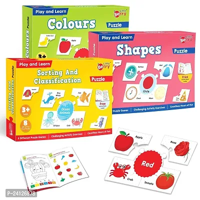 Little Berry Shapes, Colours, Sorting and Classification Play and Learn Puzzle Combo (120 Pieces)