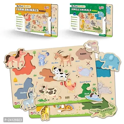 Little Berry Wooden Puzzles for Kids Age 2+ Years (Set of 2)