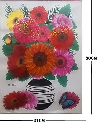 Multicolor Flowers Decoration Wallpaper Self Adhesive Sticker  (Pack of 1)-thumb3