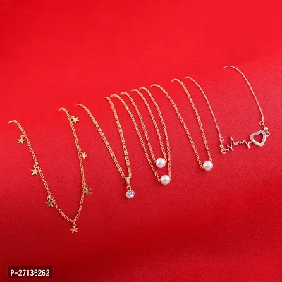 Exclusive Necklace Chain Combo of 5  For Womens And Girls-thumb0