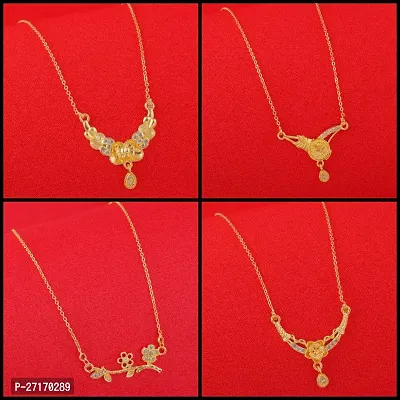 Exclusive Necklace Chain Combo of 4  For Womens And Girls Designed By Delfa
