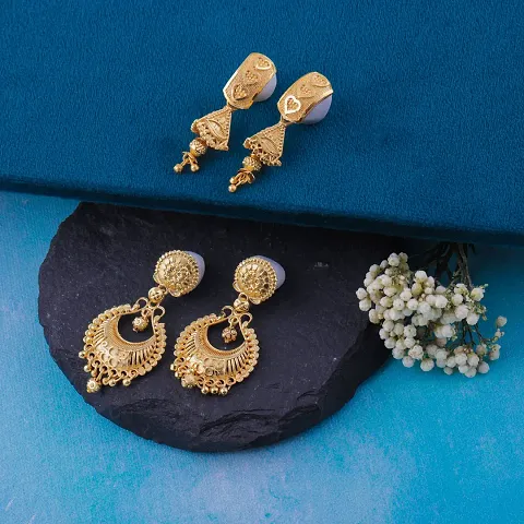 Exclusive Earrings Combo Of 2 For Girls And Womens Design By Delfa