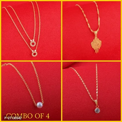 Exclusive Necklace Chain Combo of 4  For Womens And Girls