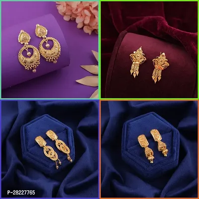 Delfa Combo Of 4 Earrings For Girls And Womens