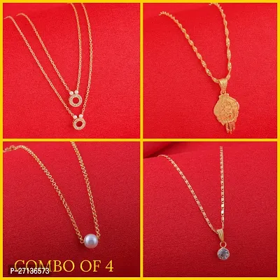 Exclusive Necklace Chain Combo of 4  For Womens And Girls