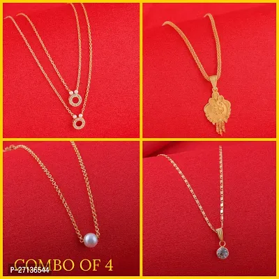 Exclusive Necklace Chain Combo of 4  For Womens And Girls