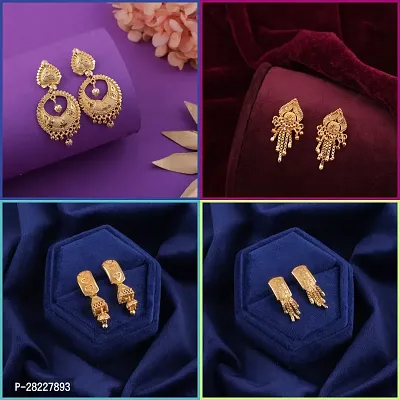 Delfa Combo Of 4 Earrings For Girls And Womens-thumb0