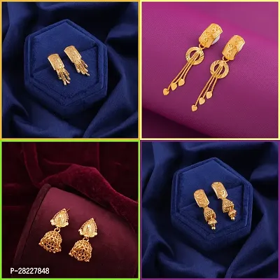 Delfa Combo Of 4 Earrings For Girls And Womens-thumb0