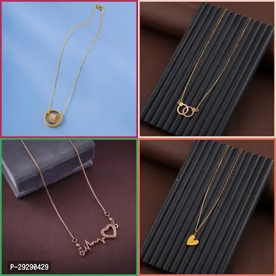 Delfa Combo Of 4 Necklaces Chain For Girls And Womens