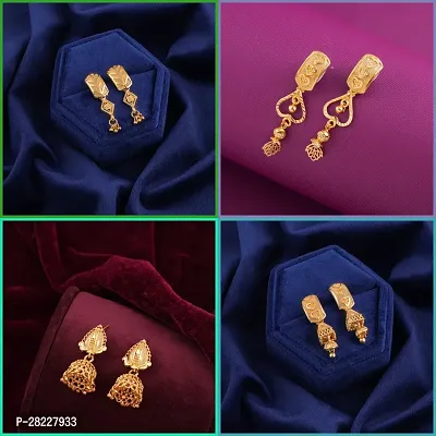 Delfa Combo Of 4 Earrings For Girls And Womens-thumb0