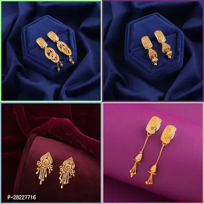 Delfa Combo Of 4 Earrings For Girls And Womens-thumb0