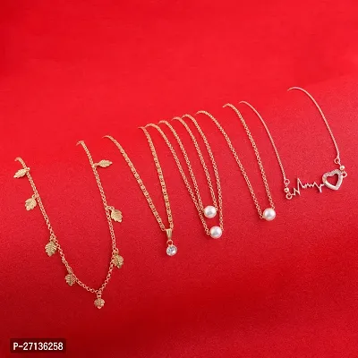 Exclusive Necklace Chain Combo of 5  For Womens And Girls-thumb0