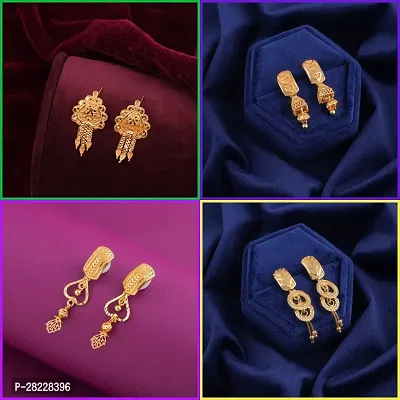 Delfa Combo Of 4 Earrings For Girls And Womens-thumb0