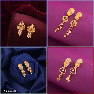 Delfa Combo Of 4 Earrings For Girls And Womens-thumb0