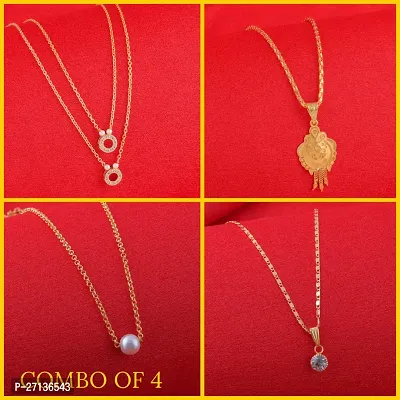 Exclusive Necklace Chain Combo of 4  For Womens And Girls