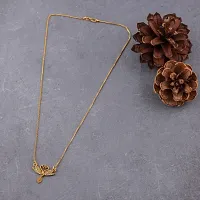 double buck Swan Shape Rose Gold Chain Pendant-thumb2