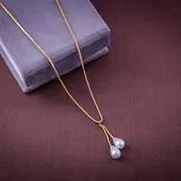 Double Hanging Pearl Cute Pendant,Necklace Jewellery,Chain,Pendant.-thumb1