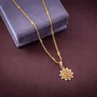 Gold Platted Chain With Beautiful Pendant-thumb1