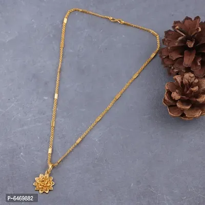 Gold Platted Chain With Beautiful Pendant-thumb3
