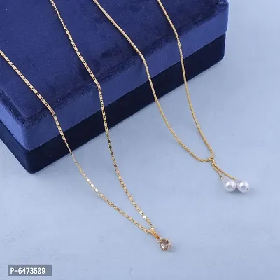 (COMBO OF 2) Dubble pal with Diamond chain pendant