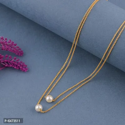 (COMBO OF 2) Delfa Pearl With 1GM Gold Chain Pendant-thumb2