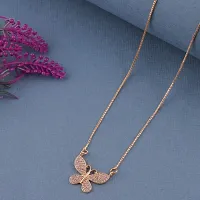 Butterfly pendant with Diamond chain pendent By Delfa.-thumb1