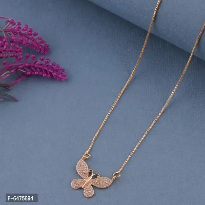 Butterfly pendant with Diamond chain pendent By Delfa.-thumb2