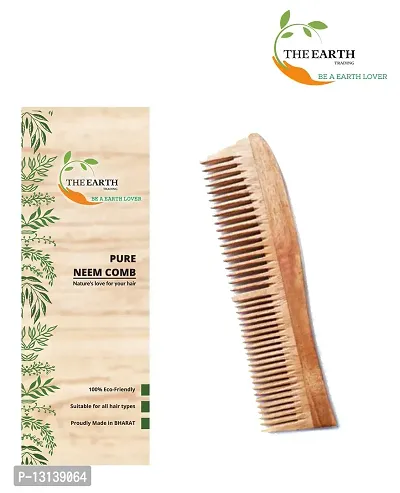 The Earth Trading Pure Kacchi Neem Wood Pocket Size Comb