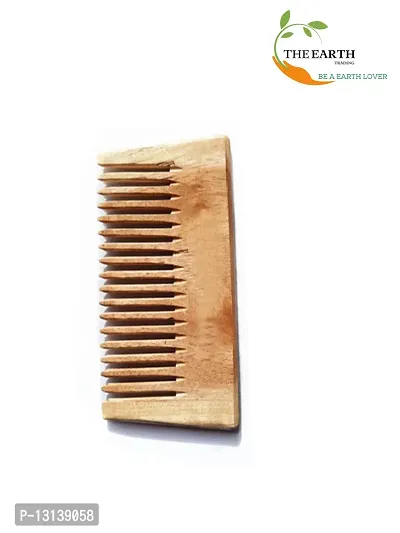 The Earth Trading Pure Kacchi Neem Wood Comb DETANGLE Long 6.5