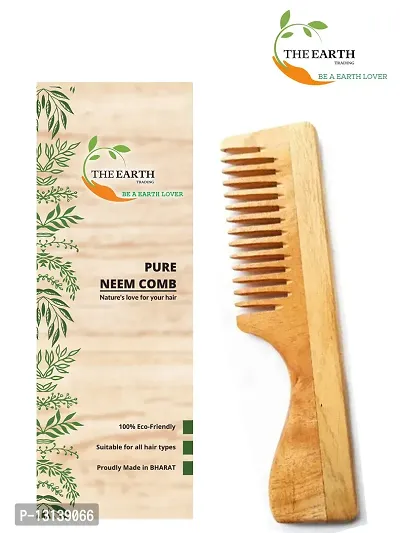 The Earth Trading Pure Kacchi Neem Wood Beard Comb