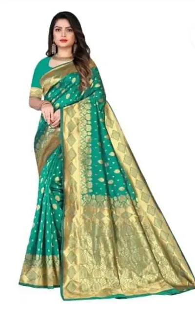 New In Art Silk Saree with Blouse piece 