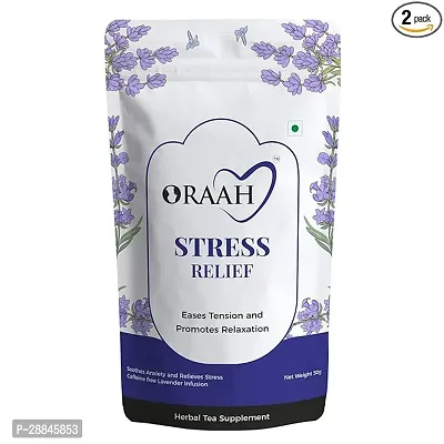 ORAAH Stress Relief Lavender Tea For Stress Relief And Anxiety, 50Gms (Pack 2)-thumb0
