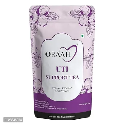 Oraah UTI Support Tea I Balances Vaginal pH I Improves Gut Health (Cranberry Flavor, 50gm) (Pack 1)-thumb0
