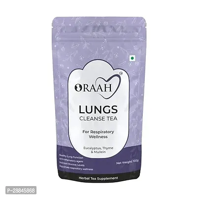 Oraah Lungs Cleanse Tea for Anti smoking with Mullein and Eucalyptus Leaves | All-Natural Formulation | Organic Herbal Tea | Lungs Detox Tea (100 Grams)