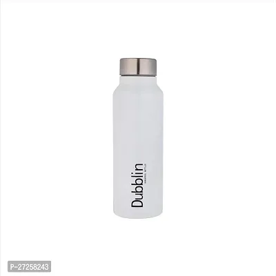 Stylish White Stainless Steel Sipper Water Bottle-thumb0