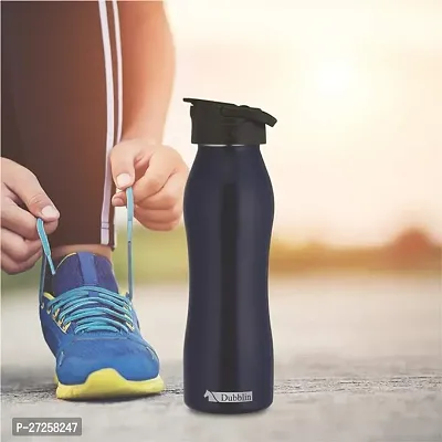 Stylish Black Stainless Steel Sipper Water Bottle