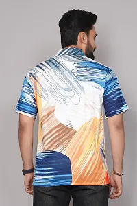 Reliable Multicoloured Synthetic Printed Short Sleeves Casual Shirt For Men-thumb1