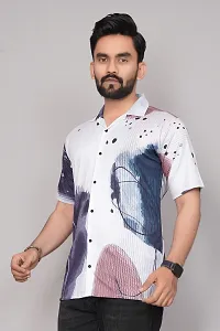 Reliable Multicoloured Synthetic Printed Short Sleeves Casual Shirt For Men-thumb3