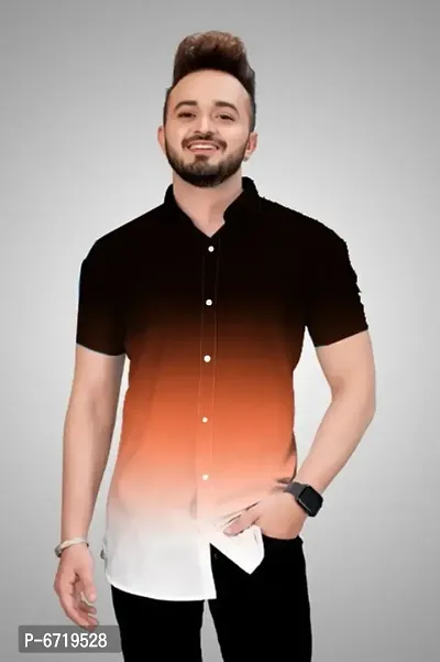 Trendy Polyester Blend Casual Shirt For Men-thumb0