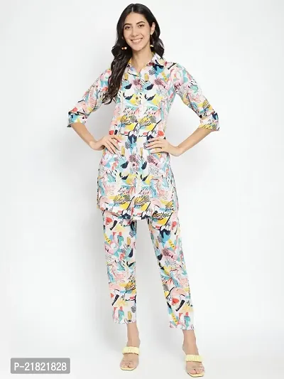 Classic Cotton Blend Printed Co-ord Set for Women