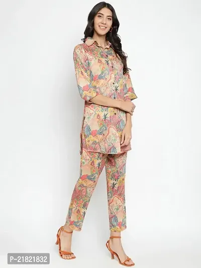 Classic Cotton Blend Printed Co-ord Set for Women-thumb3