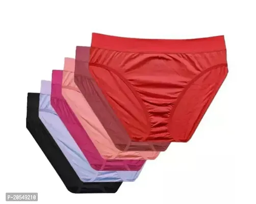 Stylish Cotton Blend Briefs For Women Pack Of 6