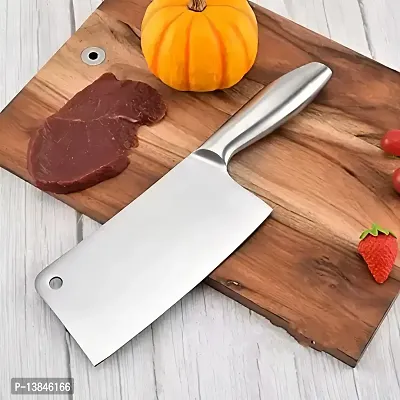 Stainless Steel Meat Cleaver Knife - Professional Grade Heavy Duty Butcher Knife for Home Kitchen and Restaurant Use