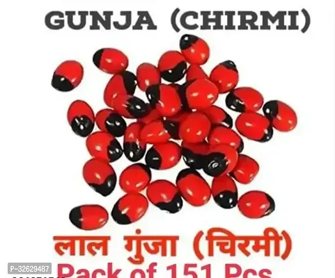 Saraswati Gallery Natural Laal Rakt Gunja Red Chirmi Beads Abrus Seeds Gamanchi Guruvinda Guruginia for Lakshmi Mahakali Saraswati Puja Pure Red Rosery Pia Seed Pack of 151 Pcs Gunja Seeds-thumb0