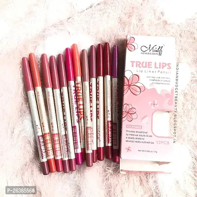 LUV TO LIPS True Lips Lip Liner Pencil, Set of 12