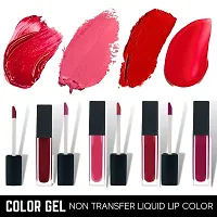 LUV TO LIPS  4in1 Red Edition and Brown Edition Multicolor Liquid Matte Mini Lipsticks-thumb1
