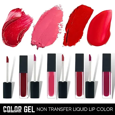LUV TO LIPS  4in1 Red Edition and Brown Edition Multicolor Liquid Matte Mini Lipsticks-thumb2