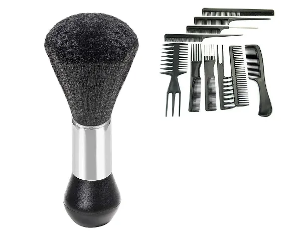 BRUSH SET INCLUDE BEARD CLEANER WITH HAIR BRUSHES CONSIST 10 DIFFERENT TYPES OF HAIR BRUSH